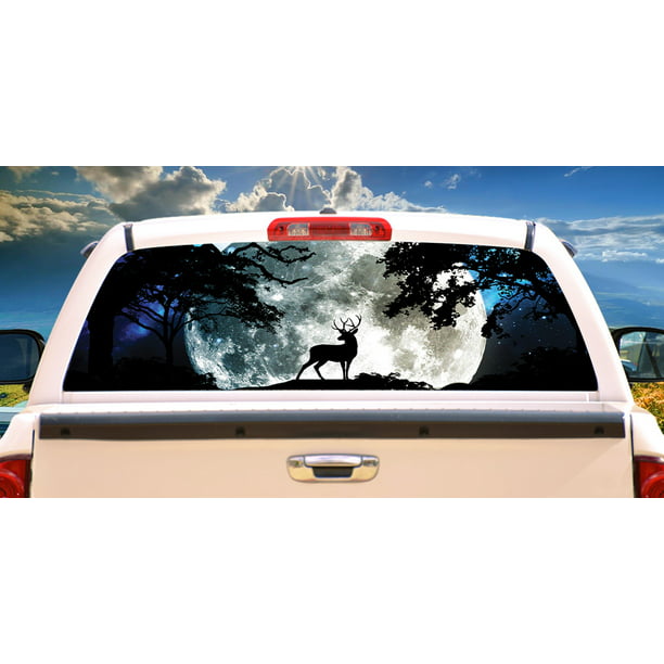 Graphics Moonlight Grim Reaper Vinyl Car Truck Rear Window Decal Sticker Decor 